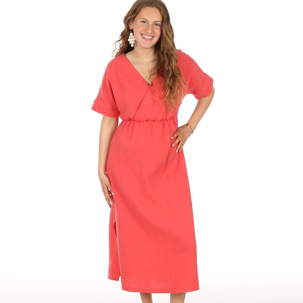 Papierschnittmuster Kleid Wickeloptik Frau Vita XS-XXL